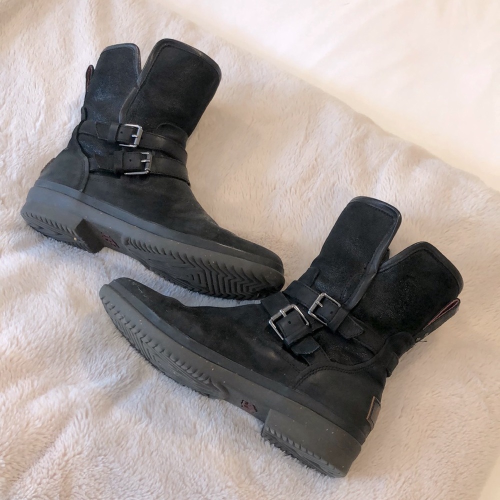 UGG Waterproof Black Suede Boots